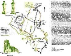 Map showing Parham's circular walk